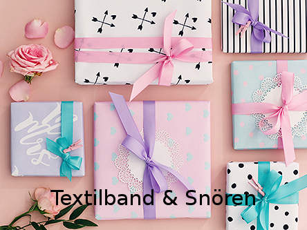 Textilband och snören för dekoration